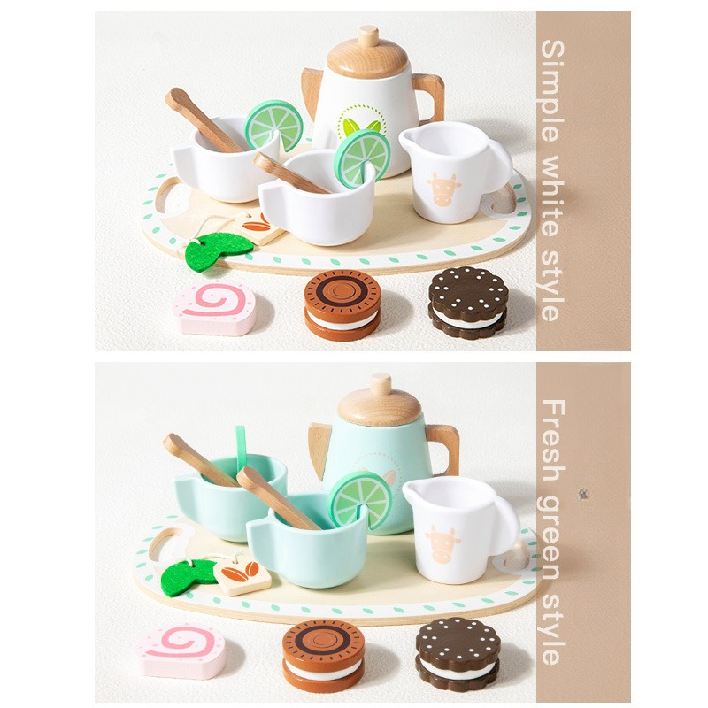 Kids Outdoor Kitchen Set - Kids Wooden Educational Toys Pretend Play