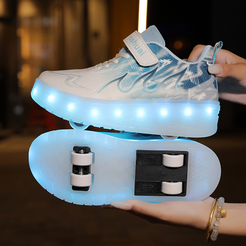 Children'S Outdoor - Youth Roller Shoes LED Lights High
