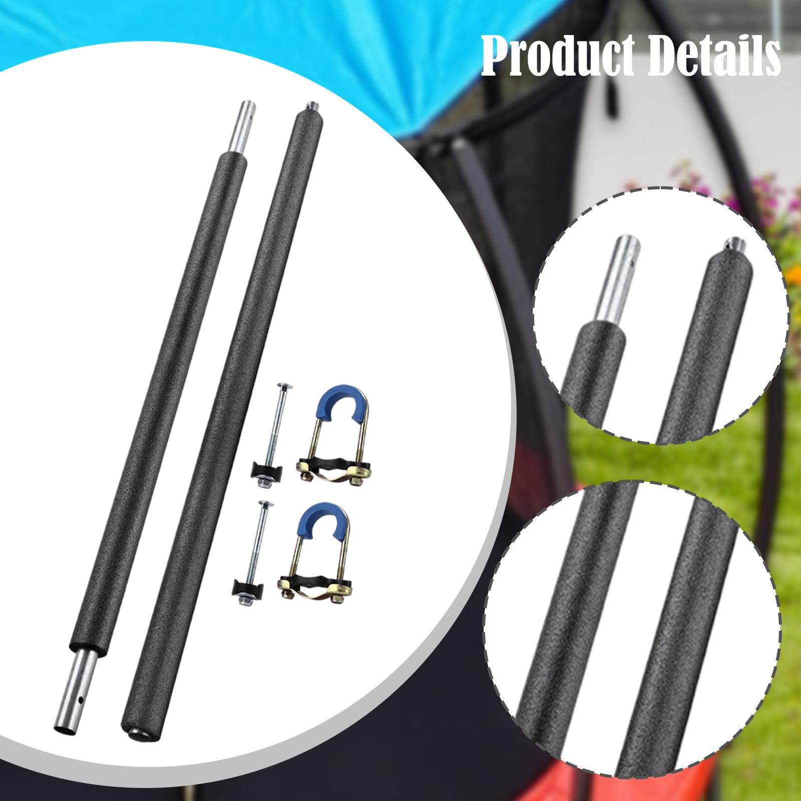 Kids Indoor Outdoor Trampoline - Two Section Trampoline Poles with Foam