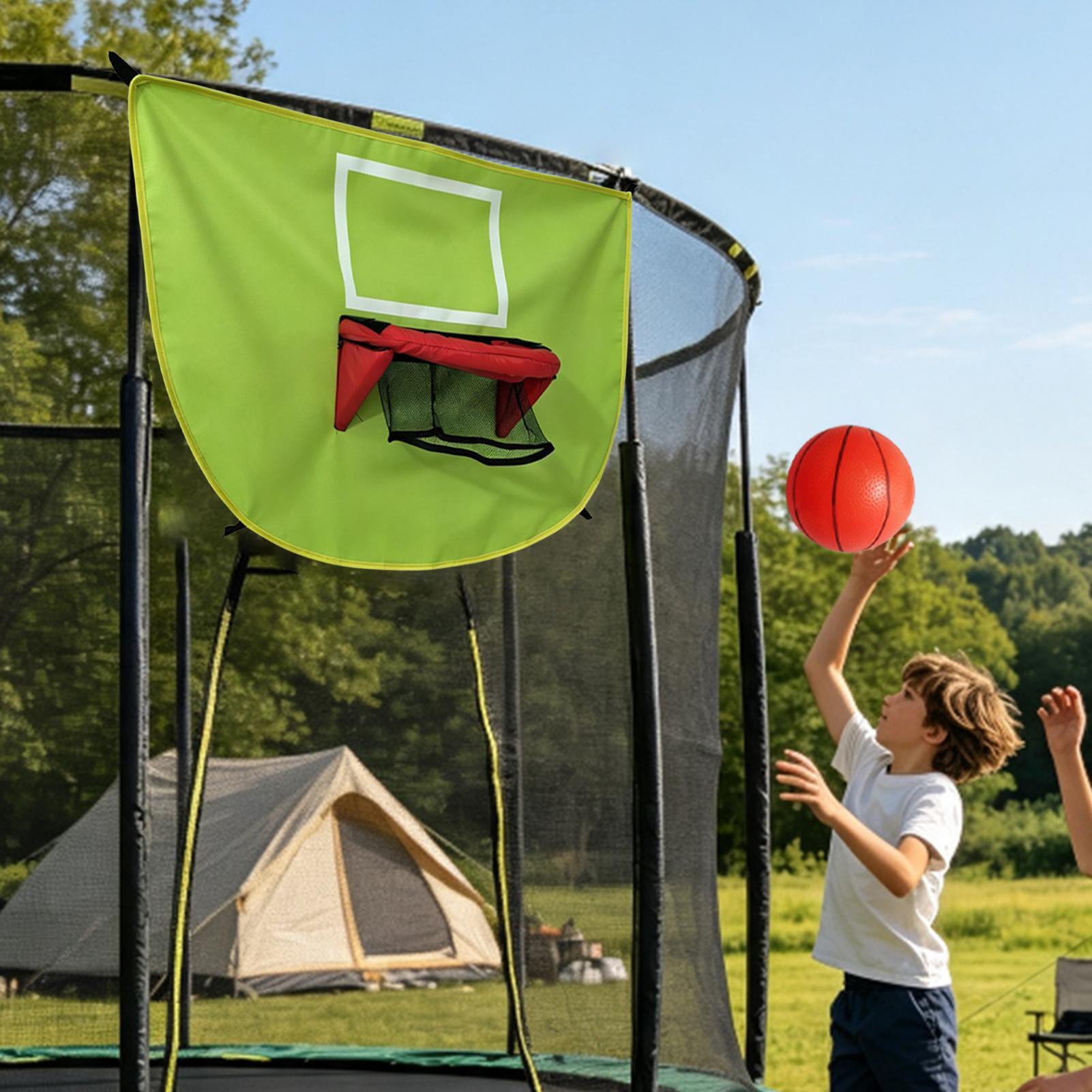 Kids Indoor Outdoor Trampoline - Trampoline Hoop with Pump 3 Balls