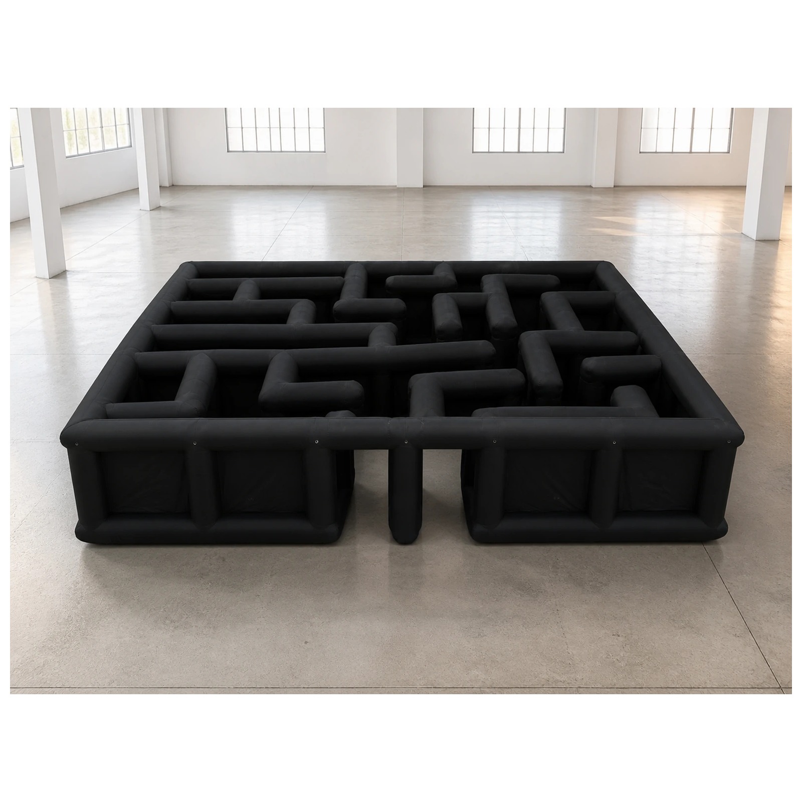 Large Black Open Square Inflat - Kids Outdoor Party Venue recension och pris