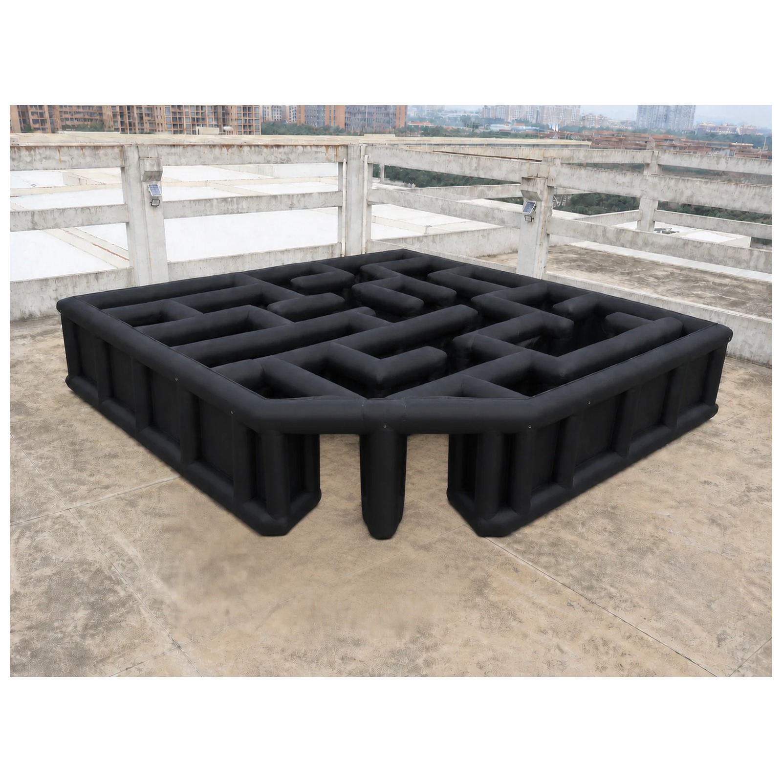 Large Black Open Square Inflat - Kids Outdoor Party Venue recension och pris