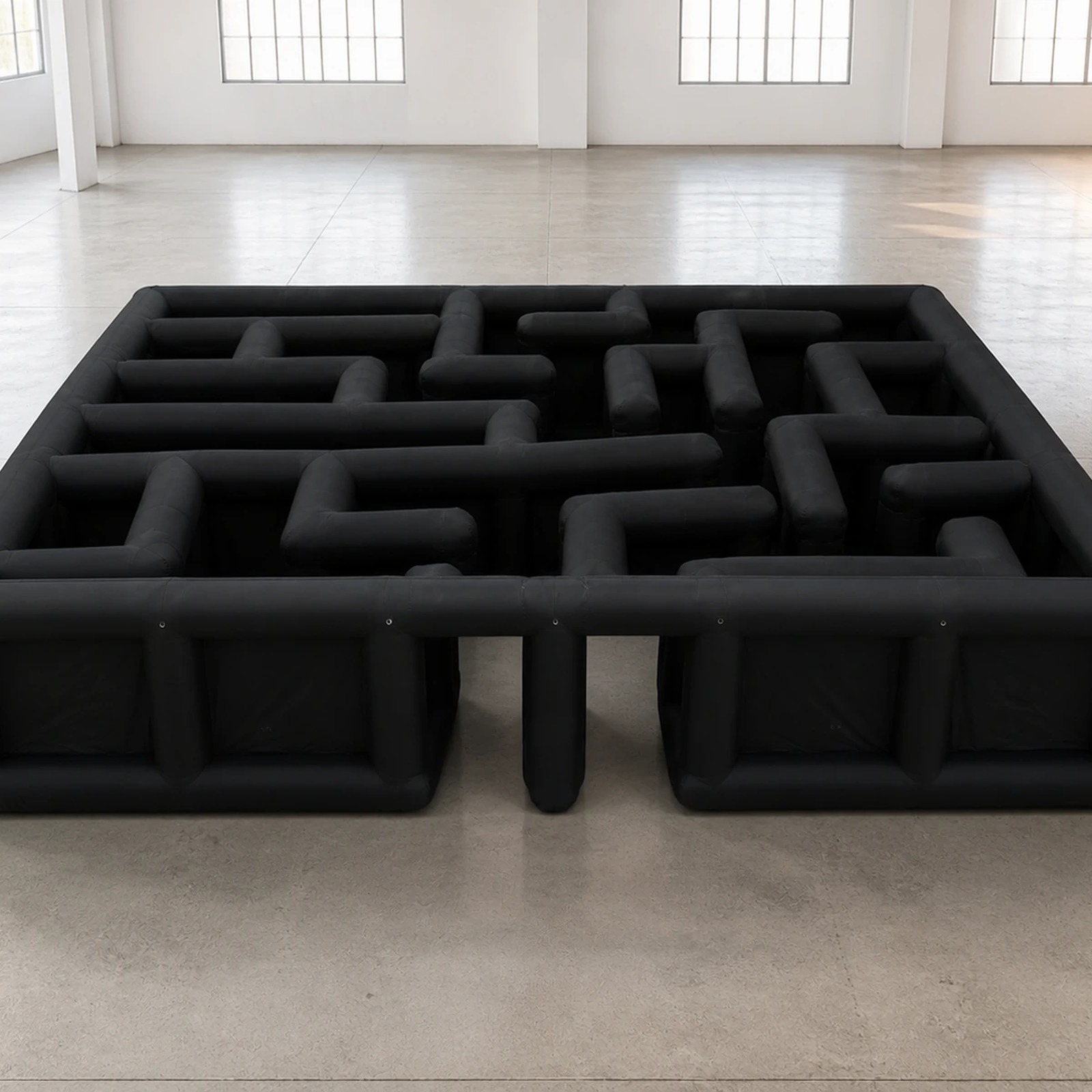 Large Black Open Square Inflat - Kids Outdoor Party Venue recension och pris