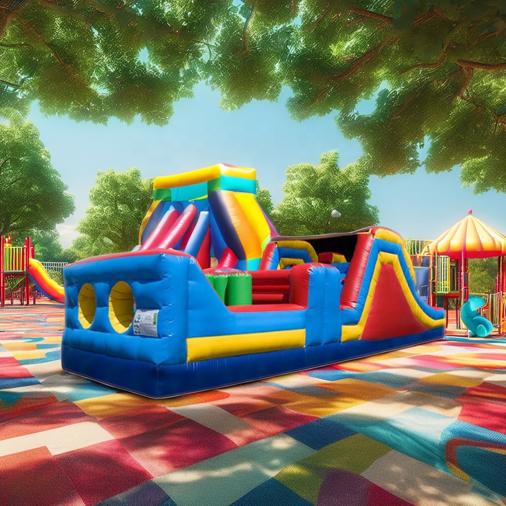 Giant Commercial Inflatable Bo - Kids Outdoor Obstacle Course Equipment recension och pris