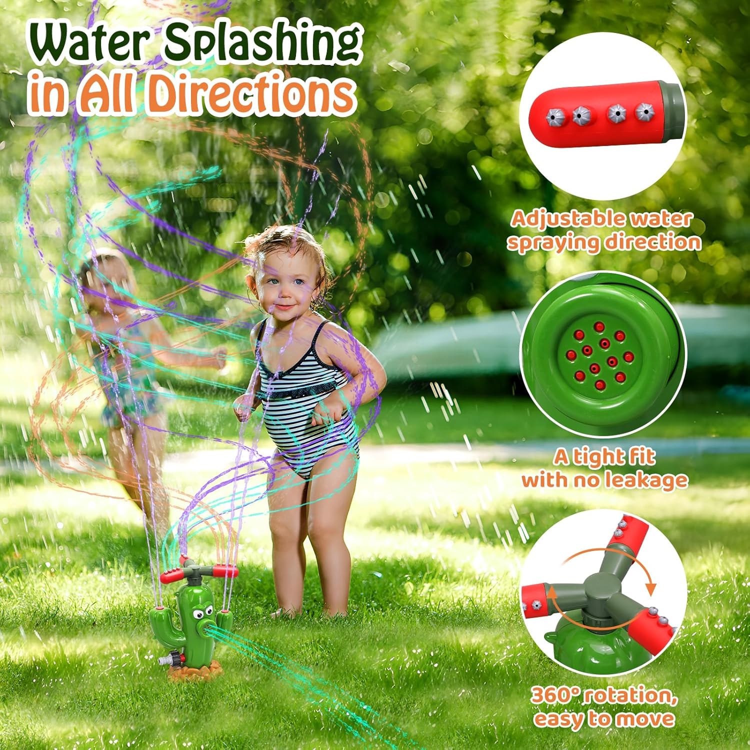 Water Spray Toy Cactus Sprinkl - Kids Outdoor Yard Toys recension och pris