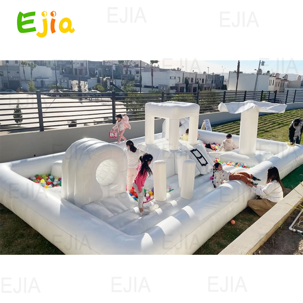Inflatable Bouncer Water Slide - Kids Outdoor Obstacle Course Equipment recension och pris