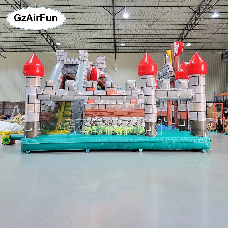 Commercial PVC Knight Castle I - Kids Outdoor Obstacle Course Equipment recension och pris