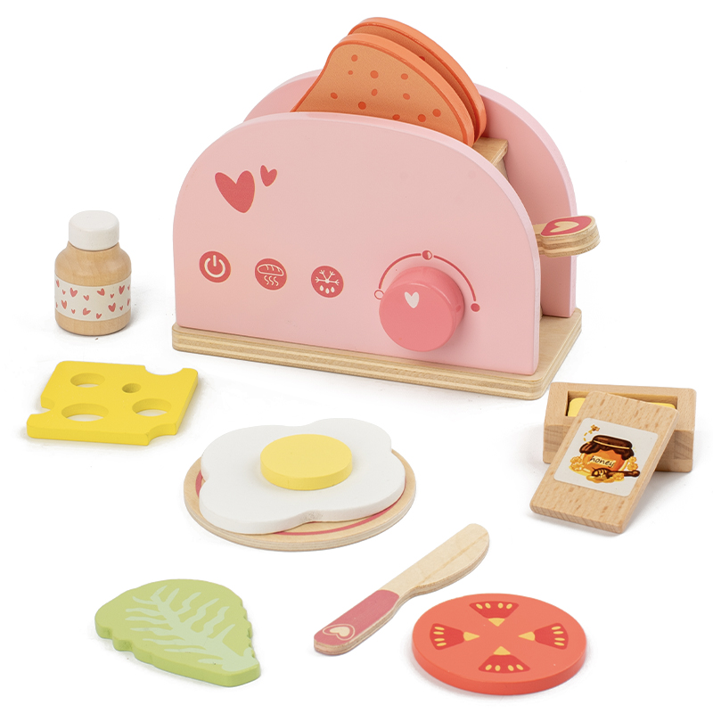 Wooden Toaster Toy Kids Bread  - Kids Outdoor Kitchen Set recension och pris