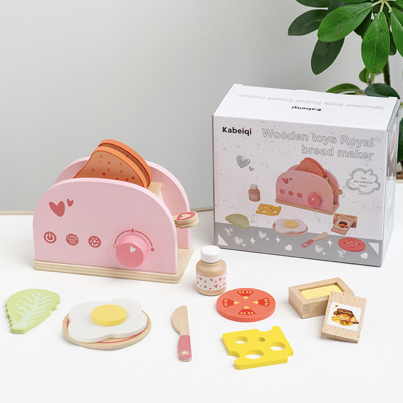 Wooden Toaster Toy Kids Bread  - Kids Outdoor Kitchen Set recension och pris