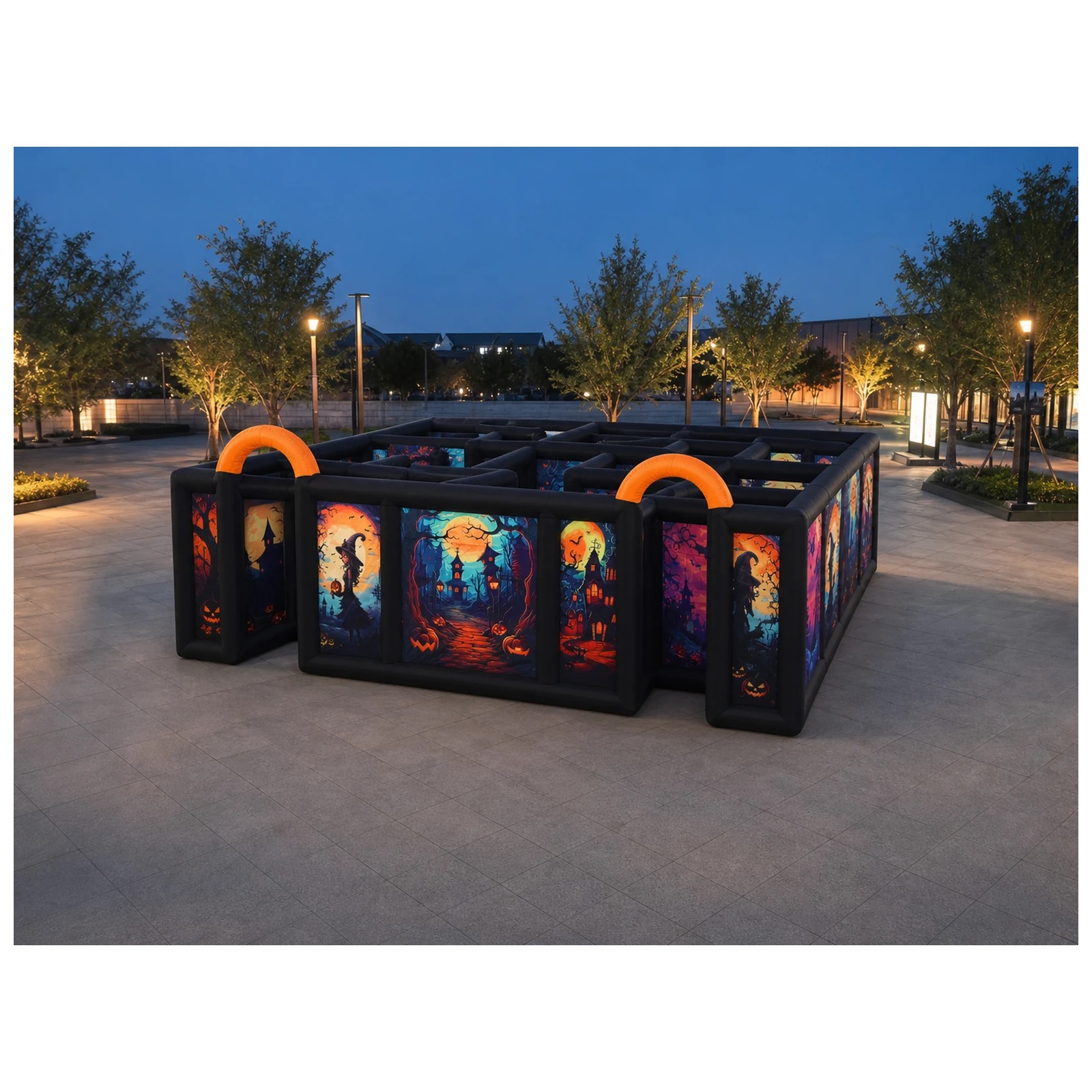 Large Dual Orange Arch Hallowe - Kids Outdoor Party Venue recension och pris