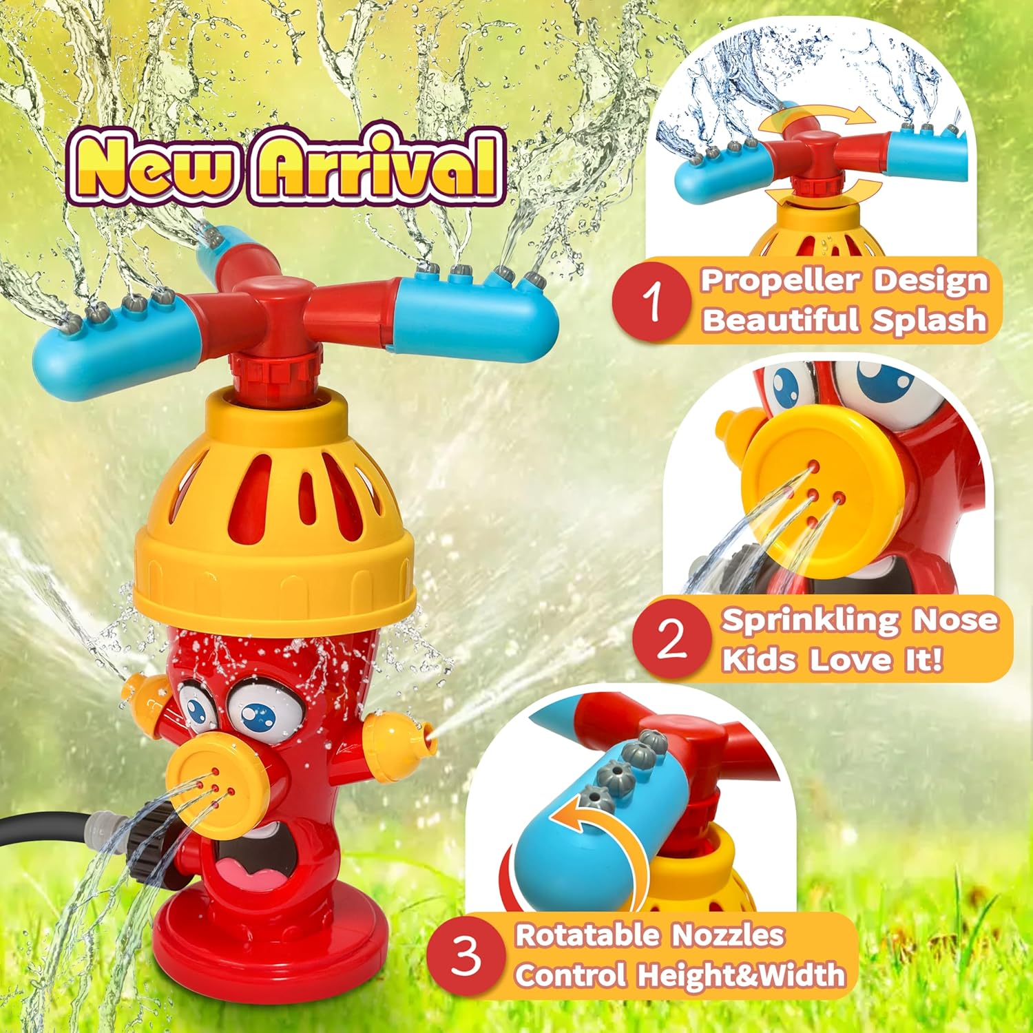 Water Spray Toy Hydrant Sprink - Kids Outdoor Yard Toys recension och pris