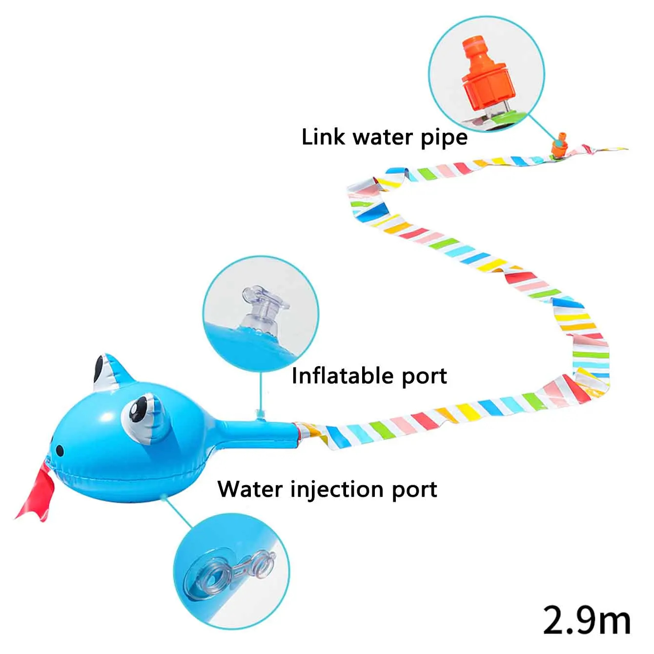 Inflatable Water Spray Snake T - Kids Outdoor Kit recension och pris