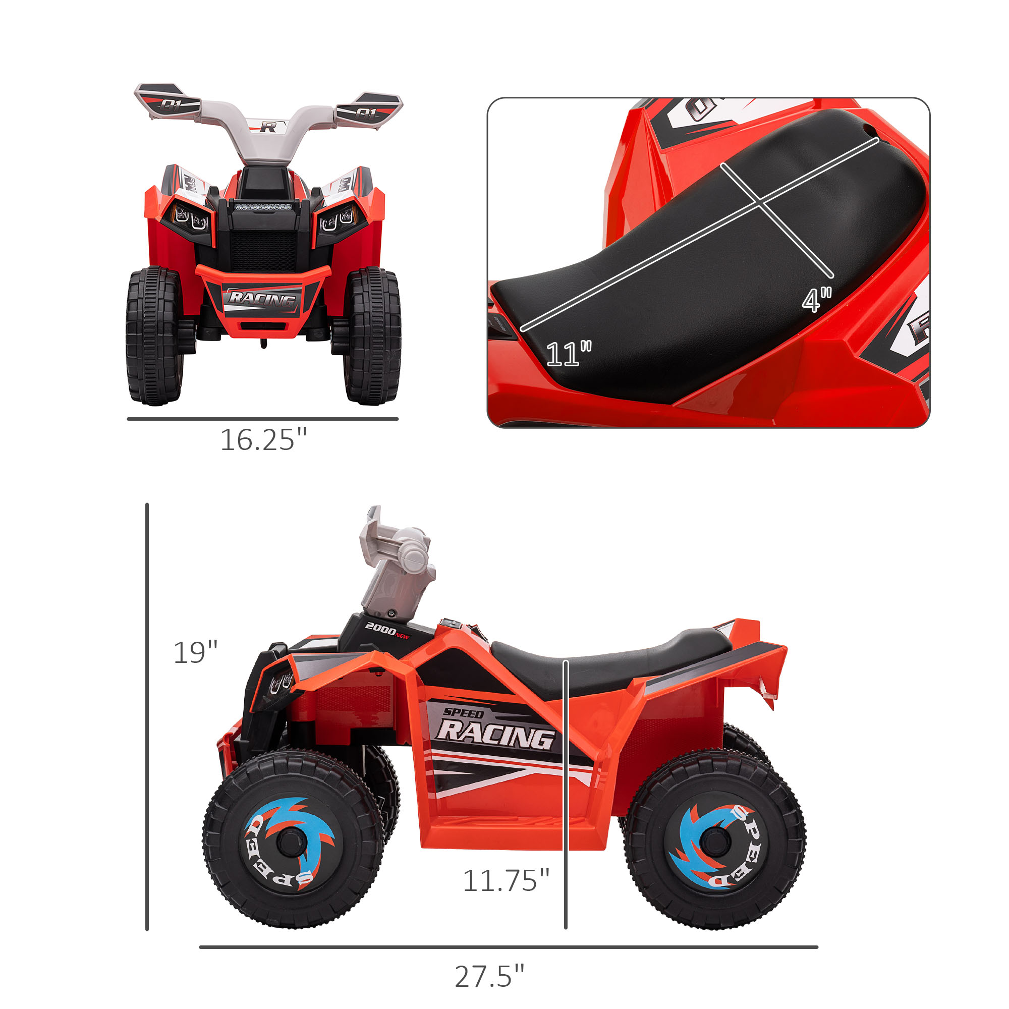 Car 6V with Kids Durable Desig - Kids Outdoor Yard Toys recension och pris