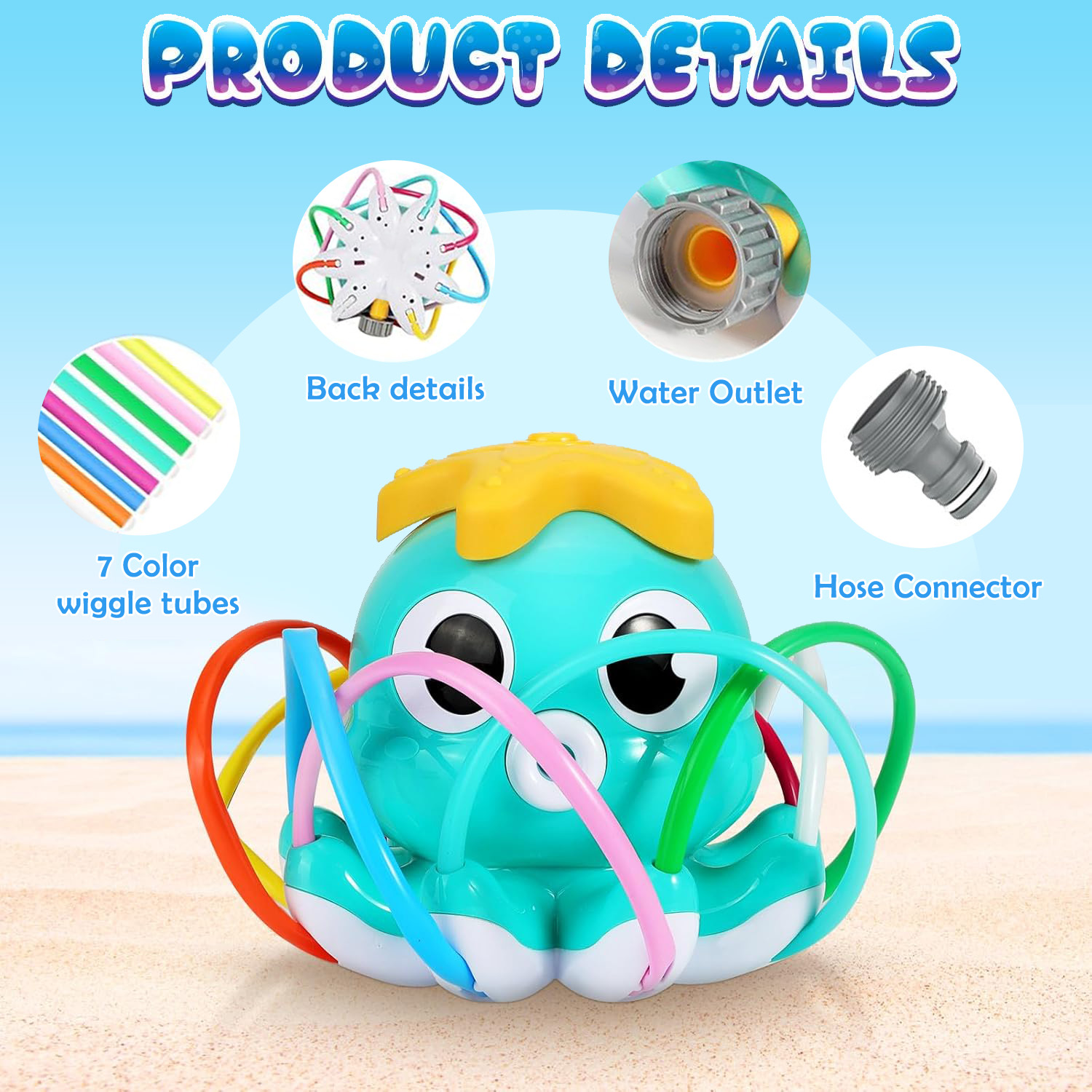 Octopus Sprinkler Water Spray  - Kids Outdoor Yard Toys recension och pris