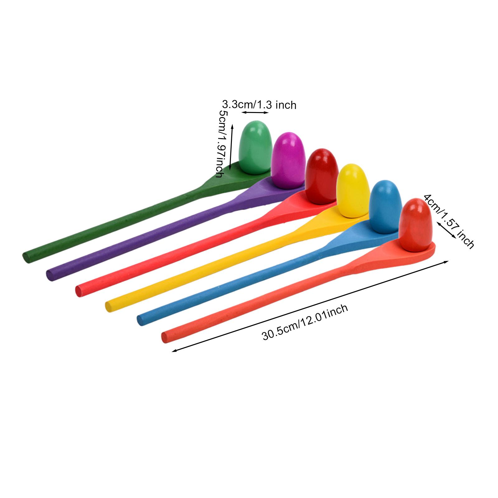 6 Pieces Egg Spoon Race Game H - Kids Outdoor Yard Toys recension och pris