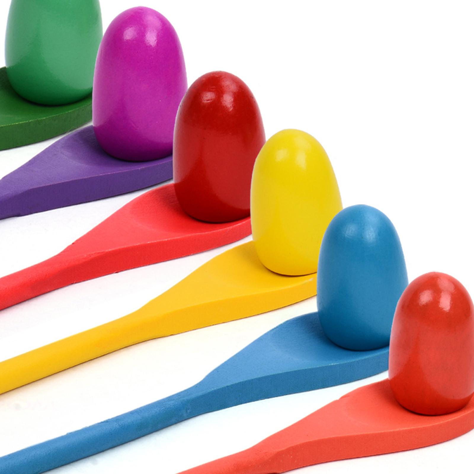 6 Pieces Egg Spoon Race Game H - Kids Outdoor Yard Toys recension och pris