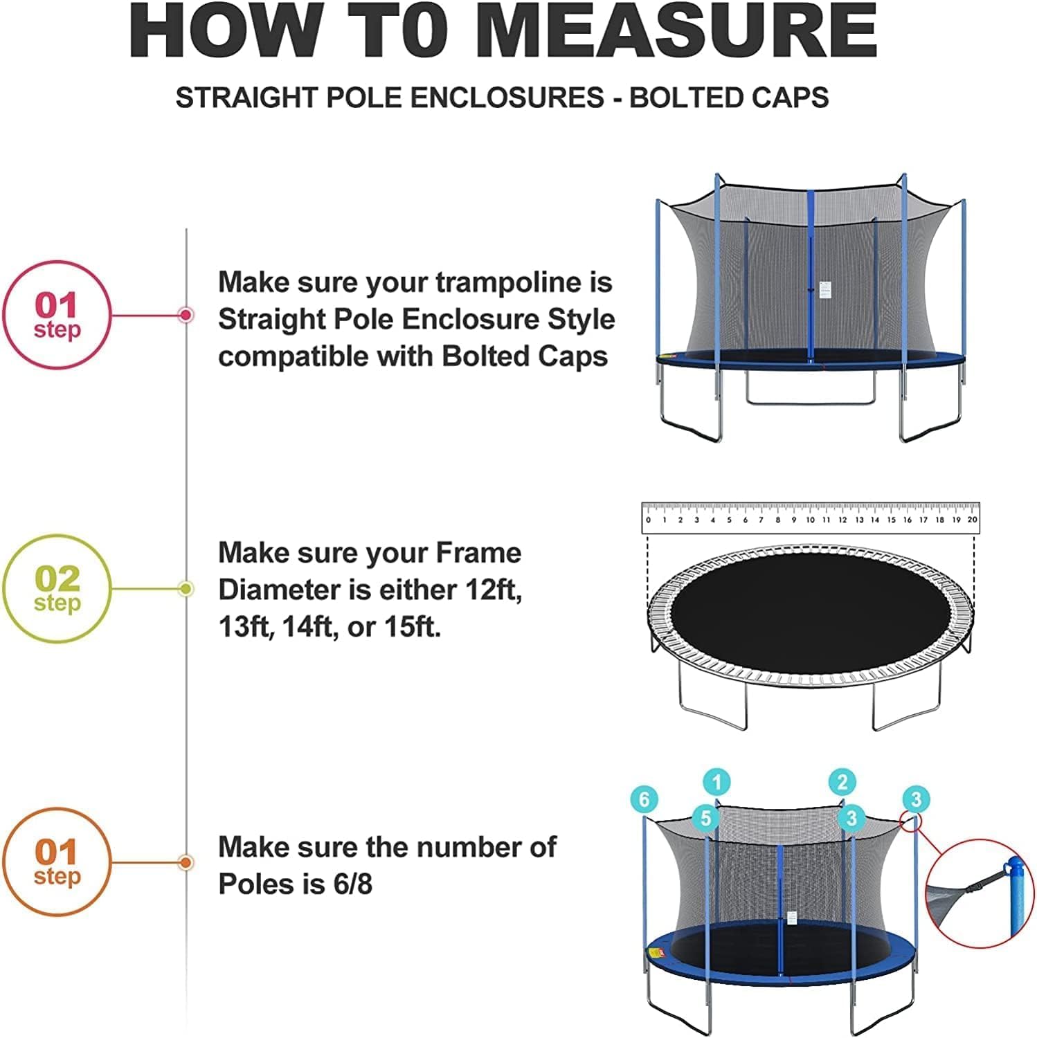 Trampoline safe net  6FT/8FT/1 - Kids Indoor Outdoor Trampoline recension och pris