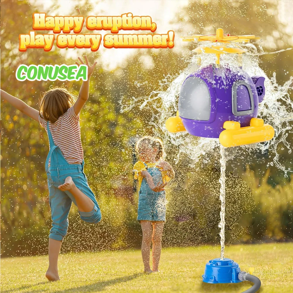 Helicopter Sprinkler Water Toy - Kids Outdoor Yard Toys recension och pris